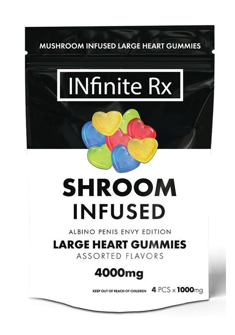 INfinite Rx Shroom Infused Large Heart Gummies Edibles (4000mg)